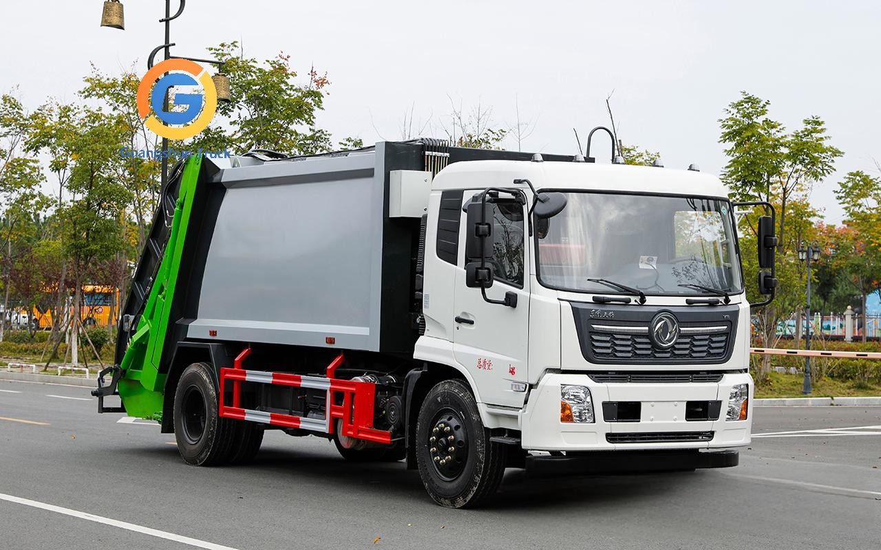 Dongfeng Tianjing 4X2 14CBM Compressed Garbage Truck 